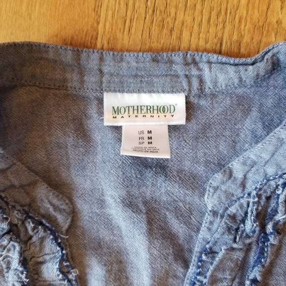 Motherhood maternity Jean style button up shirt - Picture 2 of 3